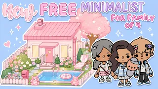 AESTHETIC FAMILY HOUSE for 4 🏡 | 1 HOUR Toca Boca House Design | FREE TO COPY