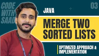 LeetCode MERGE TWO SORTED LISTS Solution Explained - Java LeetCode 21 Coding Interview Saad Aslam