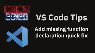 VS Code tips Add missing function quick fix for JavaScript and TypeScript