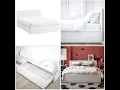 Ikea Malm Super King Bed Frame 4 Storage Boxes White High Platform Bed