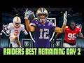 Raiders best remaining players Round 2 2026 NFL draft best fits Raiders
