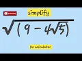 Nice Simplification radical problem Olympiad question math problem