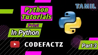 Printing a String End Sep in Python tutorials TAMIL