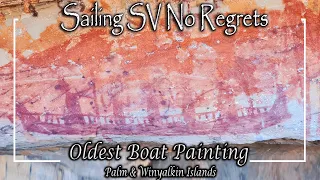 E64 – Caves & Ancient Aboriginal Rock Art, Palm & Winyalkan Islands (oldest recorded boat painting)