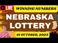 Nebraska Night Lottery Results Oct 01 2023 - Pick 3