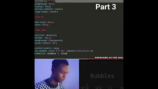Animated bubbles using Html CSS and Js