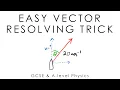 Easy Vector Resolving Trick - GCSE A-level Physics