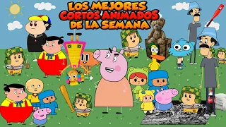 LOS MAS DIVERTIDOS CORTOS ANIMADO DE PEPPA Y GEORGE Y CHAVITO #38 #chavodel8 #minecraft #peppapig