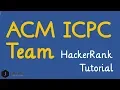 ACM ICPC Team HackerRank Solution