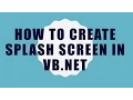 How to Create Splash Screen in VB NET visual basic