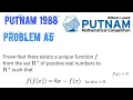 Putnam 1988 problem A5 Solving a functional equation using recurrence relation