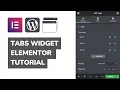 How To Use Tab Widget In Elementor WordPress Plugin FREE