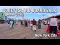 Coney Island Boardwalk Summer POV Walk Riegelmann Boardwalk Brooklyn NYC 4K