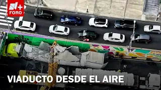 Tráiler Queda Atorado Bajo Puente y Cierra Viaducto en Benito Juárez, CDMX