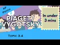 Theories of Cognitive Development in Under 3 mins AP Psychology Unit 3 Topic 4 3 4