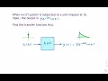 Example Transfer function for exponential impulse response