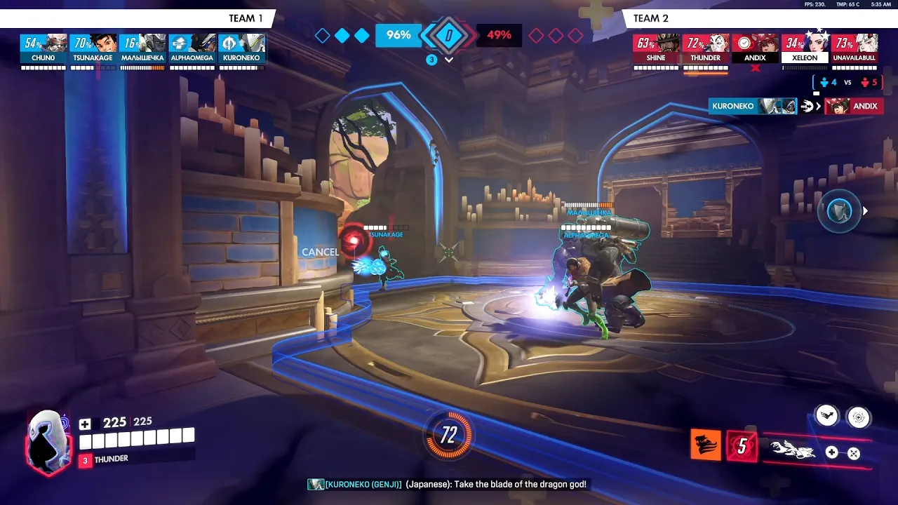 Overwatch - Moira 1v5 during Overtime