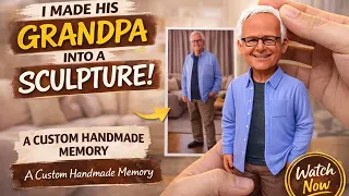 I Made a Custom Clay Portrait of His Grandfather