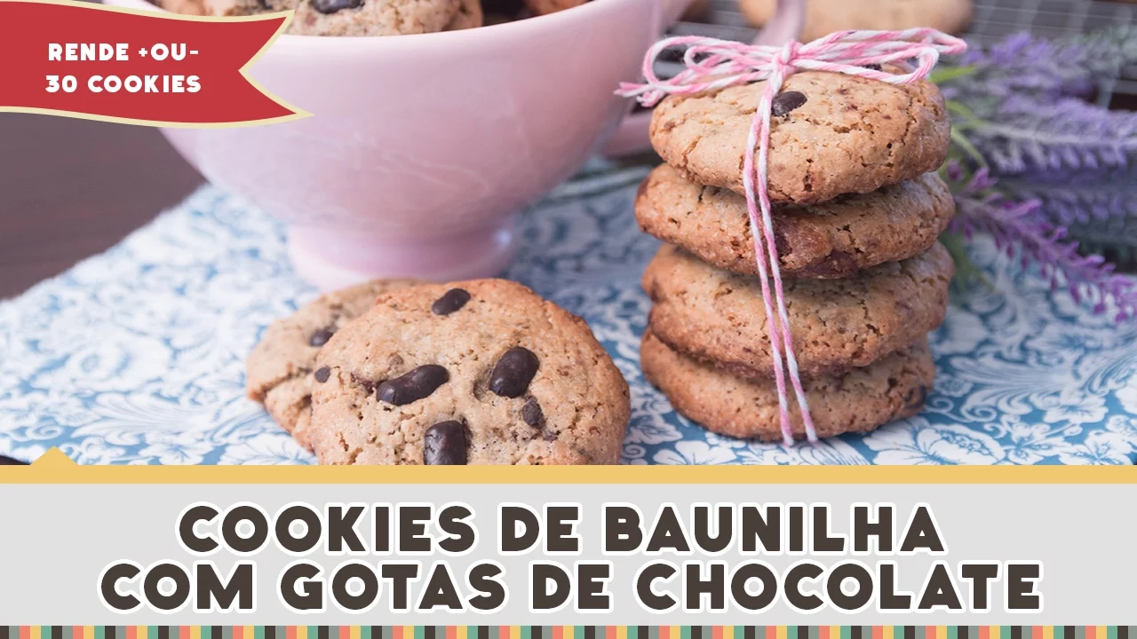 A MELHOR RECEITA DE COOKIES COM GOTAS DE CHOCOLATE | SUPER FÁCIL E RÁPIDO
