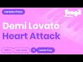 Download Lagu Heart Attack - Demi Lovato (Lower Key) Piano Karaoke