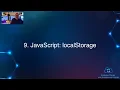 9 JavaScript localStorage