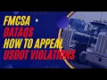 FMCSA DataQ - Appealing USDOT Violations See What To Do If You Have Violation Issues