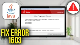 How To Fix Java Install Did Not Complete Error Code 1603