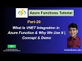 20 Azure Function VNET Integration Concept And Demo Azure Functions Tutorial