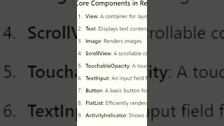Core components in React Native