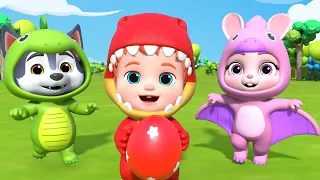Huevos Sorpresa de Dinosaurios | Canciones Infantiles y Rimas Infantiles | Bebe Leo en Español