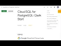 Cloud SQL for PostgreSQL Qwik Start GSP152