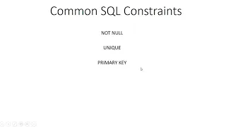 SQL Constraints part1