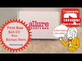 Allure Beauty Box December 2023 Unboxing Coupon Code ON SALE for First Box 10 00 Bonus Item