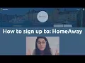 How to sign up to HomeAway