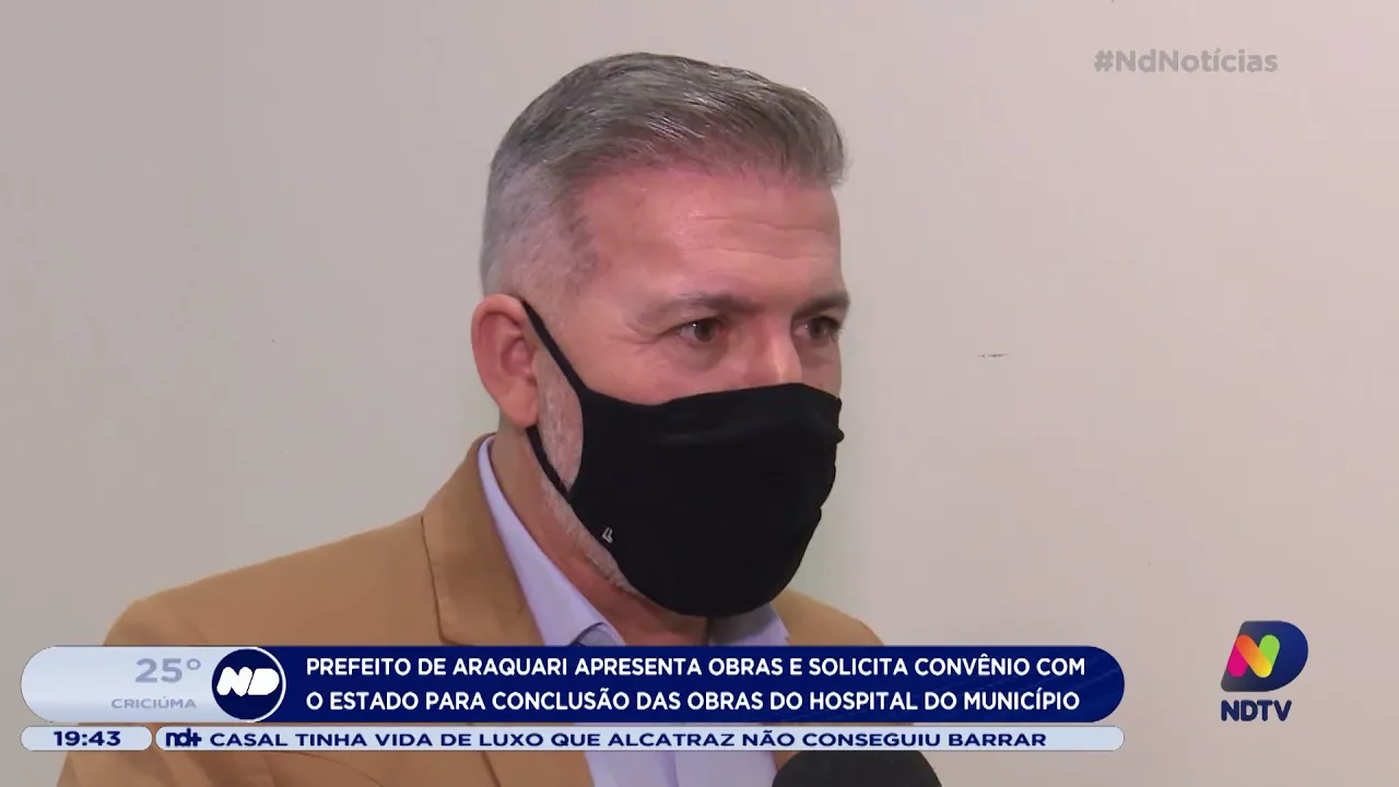 Prefeito de Araquari solicita convênio com o Estado para conclusão das obras de hospital