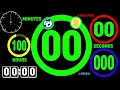 2160p flipclock colorful circle 100 hours countdown timer alarm speedfeeling