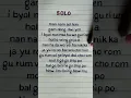 Lagu JENNIE - SOLO Lyrics #lyrics #kpop #shorts #blackpink #jennie #jenniesolo #solo #shortsfeed