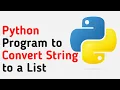 How to convert String to List in Python Python Tutorial 2023