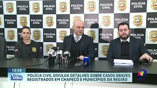 Chapecó: coletiva detalha crimes de estupro, sequestro e homicídio