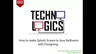 how to make splash screen in java netbeans Techno Logics