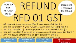 Download Refund in GST RFD 01 FORM MP3