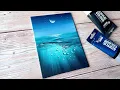 underwater aesthetic seascape painting easy acrylic painting ideas for beginners