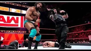 رومان رينز و سيث رولينز ضد كيفن أوينز و جندر مهال في راو 21 مايو 2018 WWE 