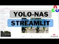 YOLO-NAS StreamLit Computer Vision Dashboard Complete Tutorial