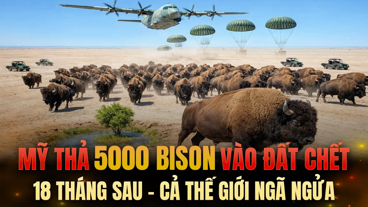Mỹ Thả 5000 Con Bò Rừng Bison Vào Vùng Đất Chết - Chỉ 18 Tháng Sau Cả Thế Giới Bàng Hoàng!
