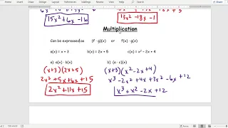 Function Operations in Function Notation