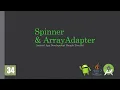 Android Bangla Tutorial 34 Spinner By ArrayAdapter Java Android App Development