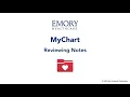 Reviewing Your Notes in MyChart