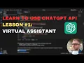 Using ChatGPT API Custom Virtual Assistant