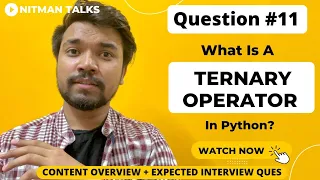 What Is Ternary Operator Compare Ternary Operator In Java And Python Python Interview Ques - 11